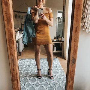 Mustard Vintage Looking Dress